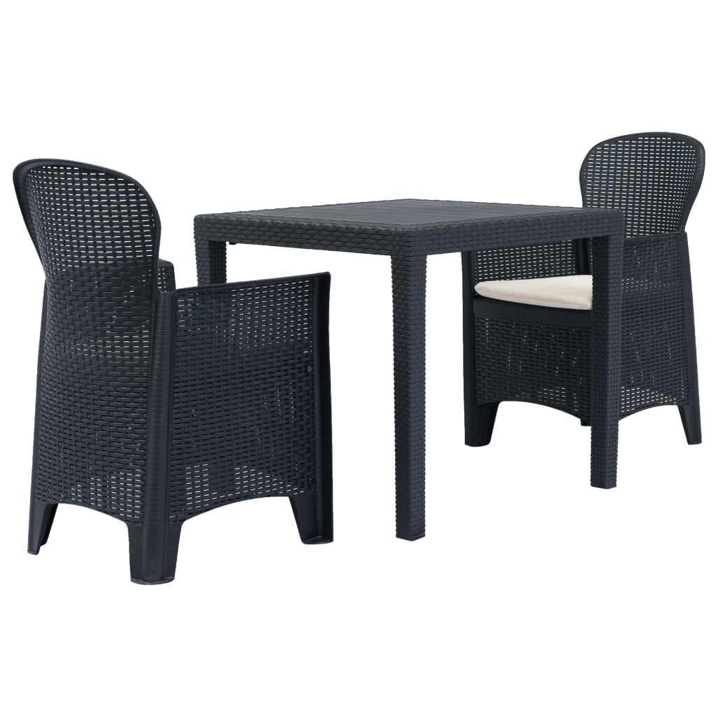 Set Mobilier De Exterior, 7 Piese, , Plastic, Aspect Ratan