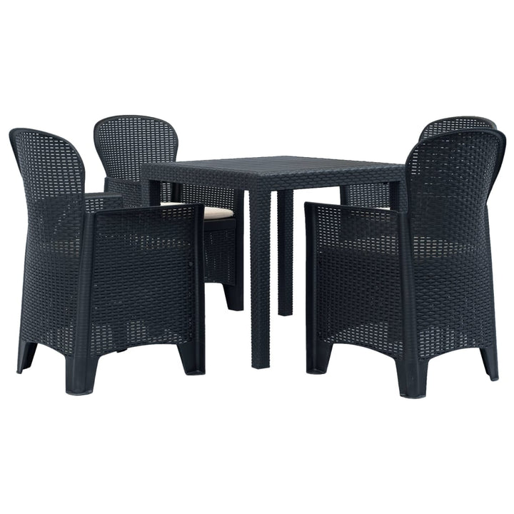 Set Mobilier De Exterior, 7 Piese, , Plastic, Aspect Ratan