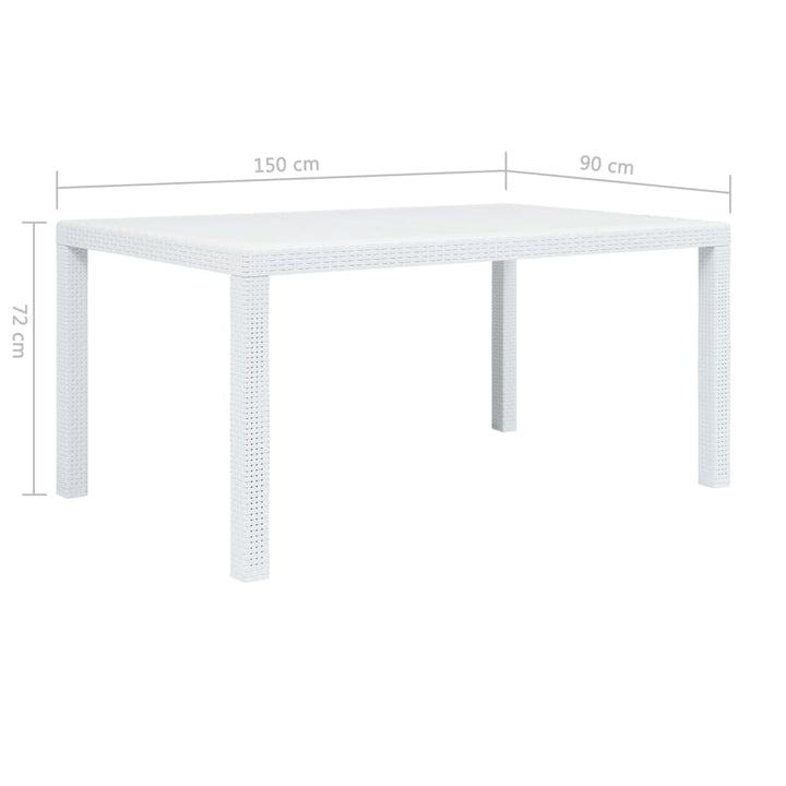 Set Mobilier De Exterior, 7 Piese, , Plastic, Aspect Ratan