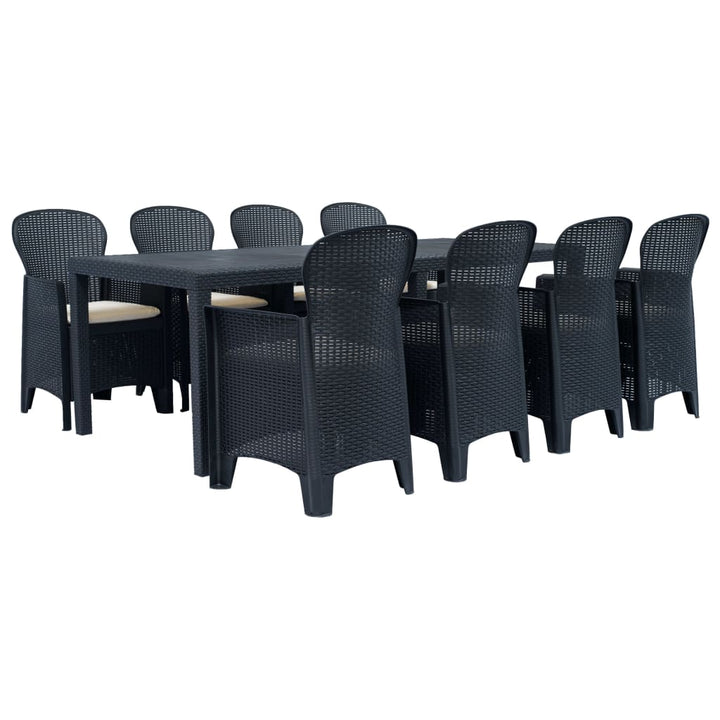 Set Mobilier De Exterior, 7 Piese, , Plastic, Aspect Ratan
