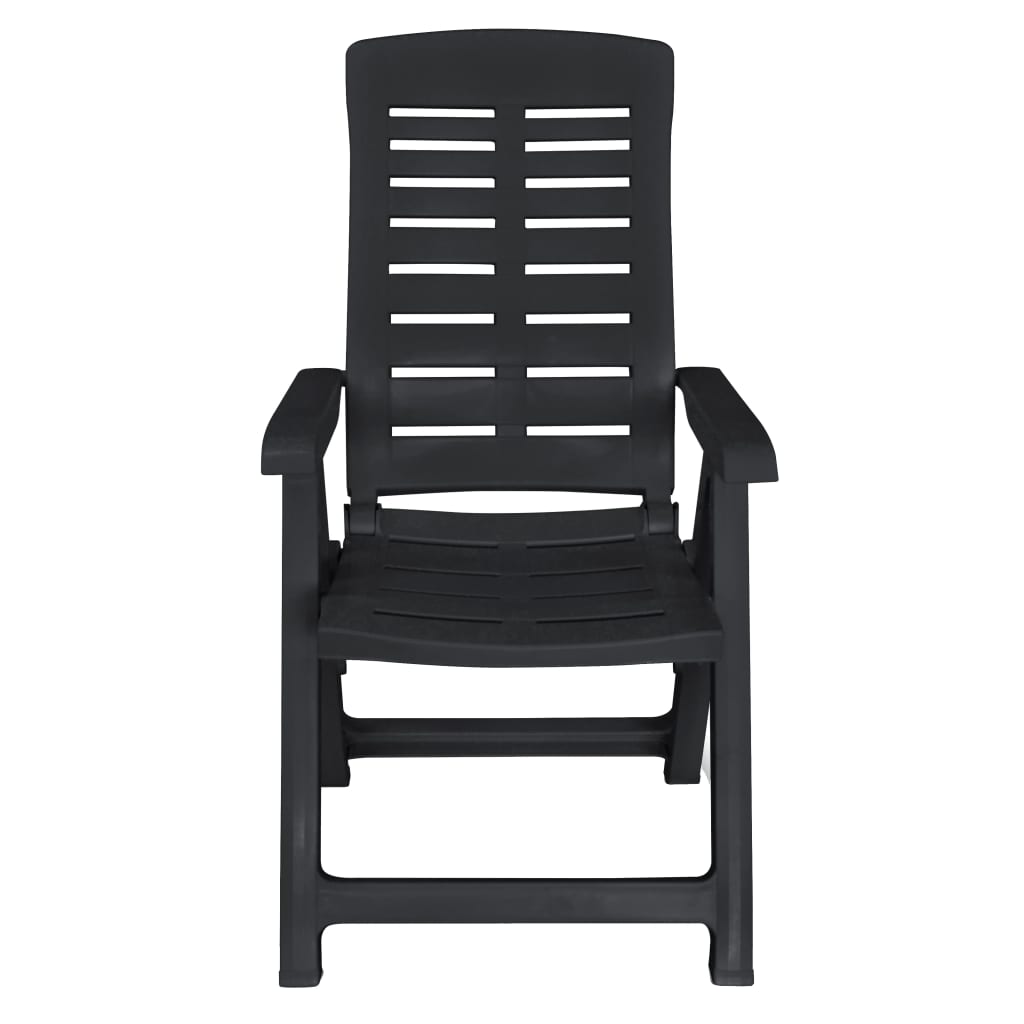 Set Mobilier De Exterior, 11 Piese, Antracit, Plastic