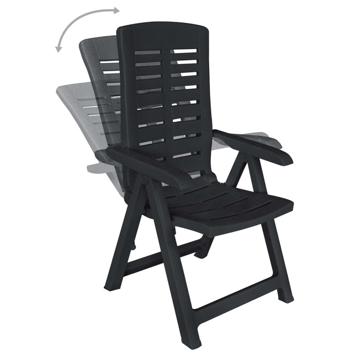Set Mobilier De Exterior, 11 Piese, Antracit, Plastic
