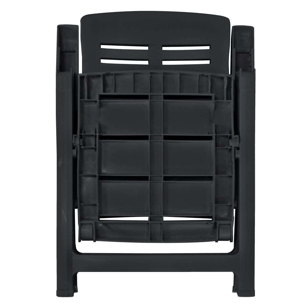 Set Mobilier De Exterior, 11 Piese, Antracit, Plastic