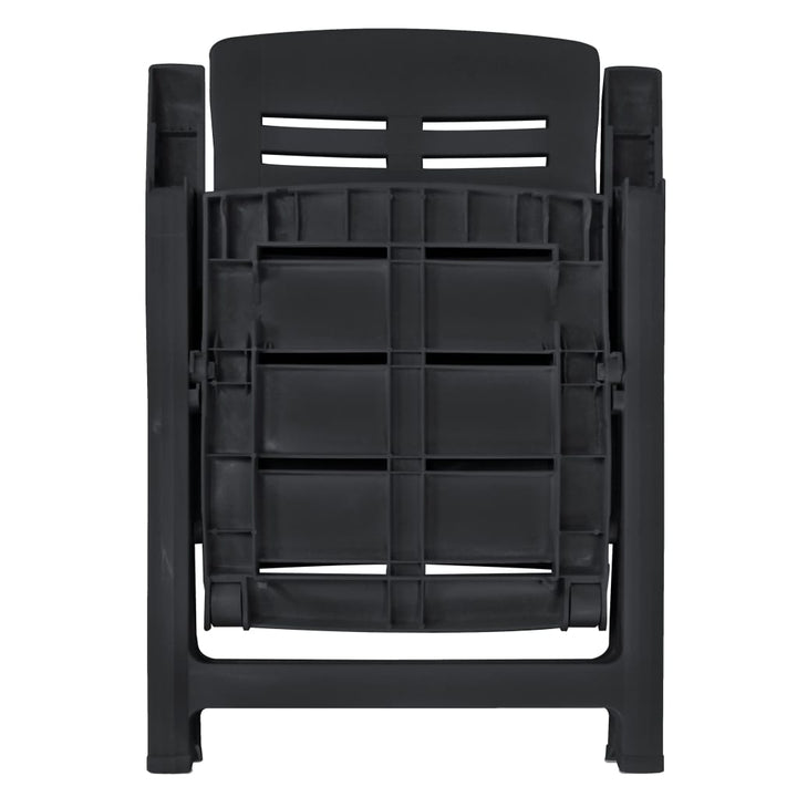 Set Mobilier De Exterior, 11 Piese, Antracit, Plastic