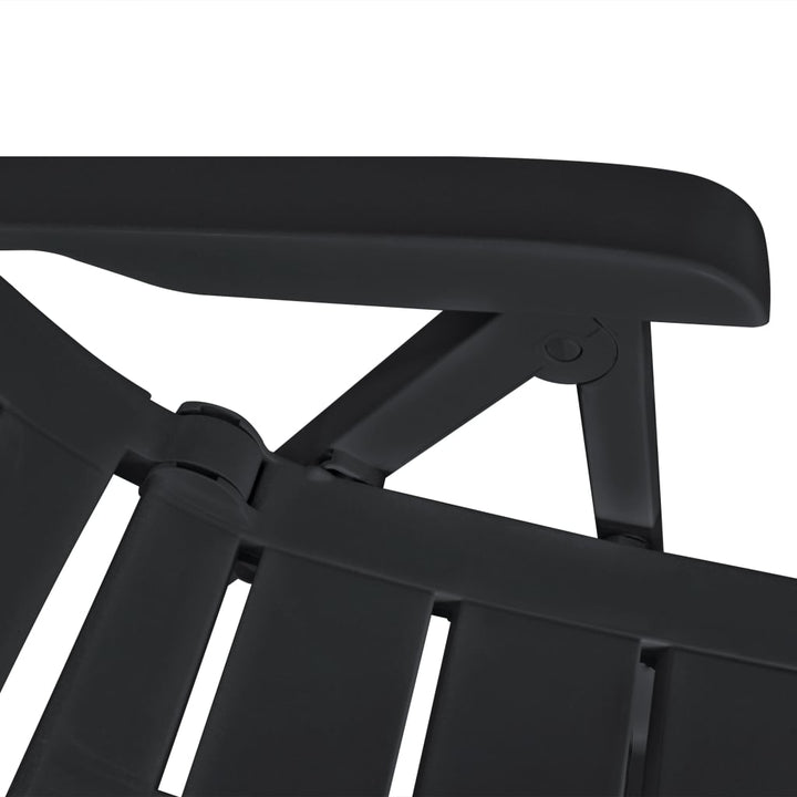 Set Mobilier De Exterior, 11 Piese, Antracit, Plastic