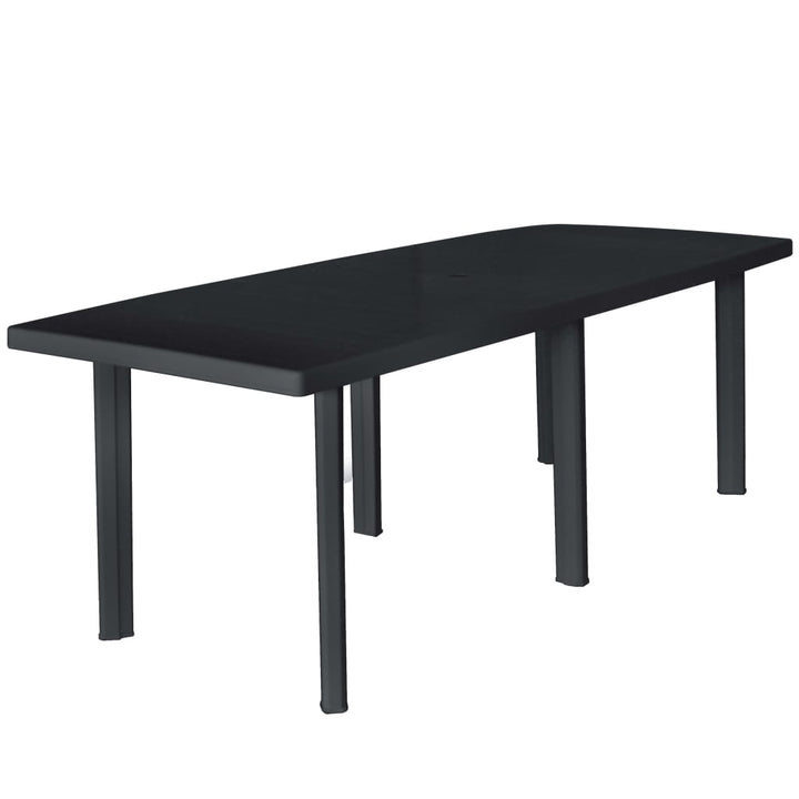 Set Mobilier De Exterior, 11 Piese, Antracit, Plastic