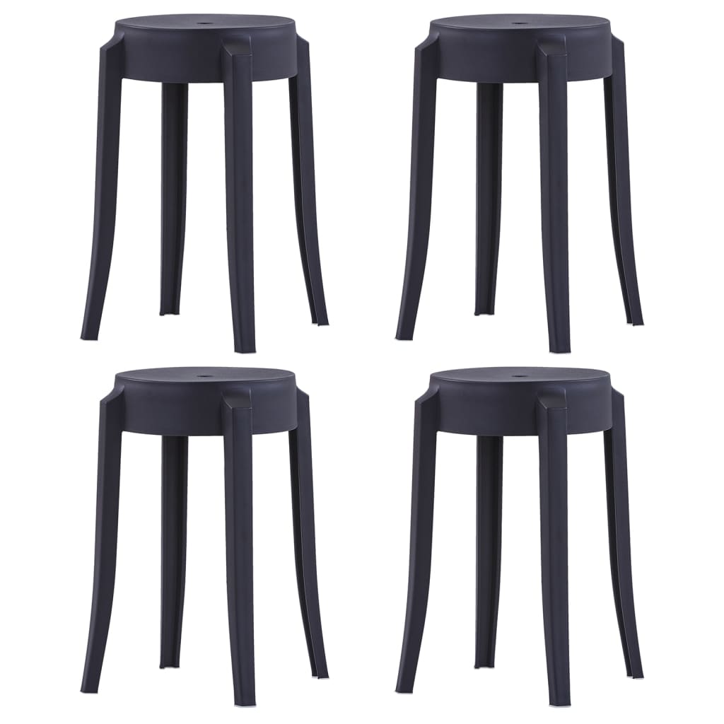 Scaune Stivuibile 4 Buc., , Plastic