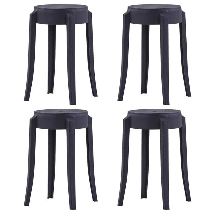Scaune Stivuibile 4 Buc., , Plastic