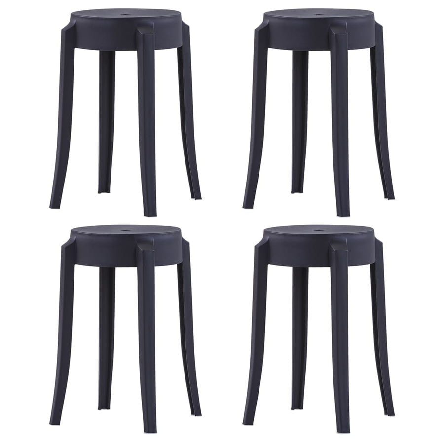 Scaune Stivuibile 4 Buc., , Plastic