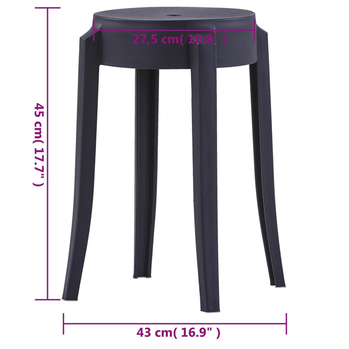 Scaune Stivuibile 4 Buc., , Plastic