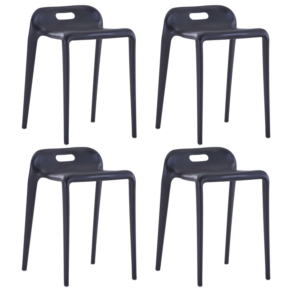 Scaune Stivuibile 4 Buc., , Plastic