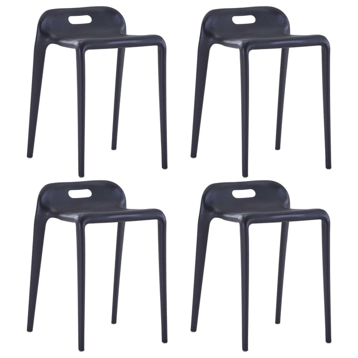 Scaune Stivuibile 4 Buc., , Plastic