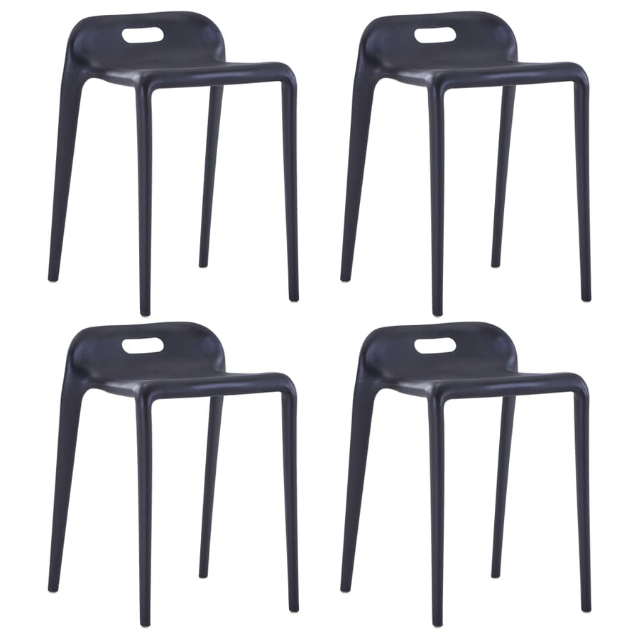 Scaune Stivuibile 4 Buc., , Plastic