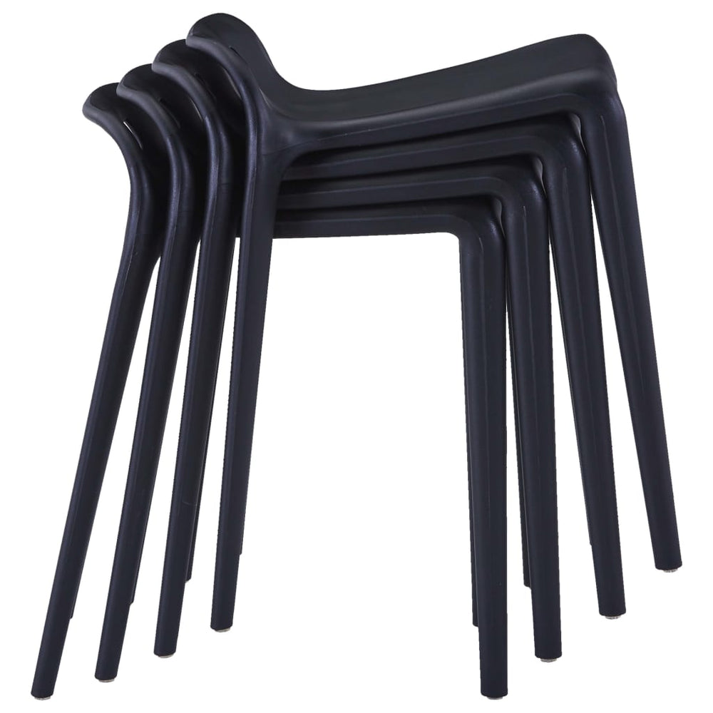 Scaune Stivuibile 4 Buc., , Plastic