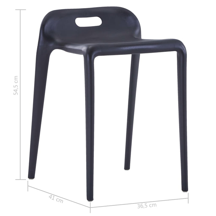 Scaune Stivuibile 4 Buc., , Plastic