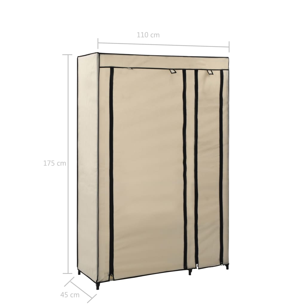 Dulapuri Pliabile De Haine 2 Buc. 110X45X175 Cm Țesătură