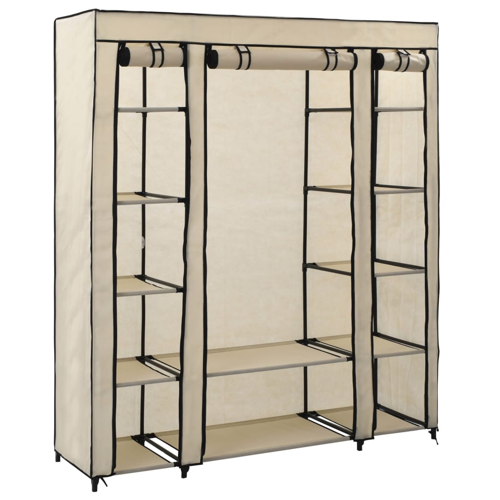 Șifonier Cu Bare Și Compartimente, , 150X45X176 Cm, Textil