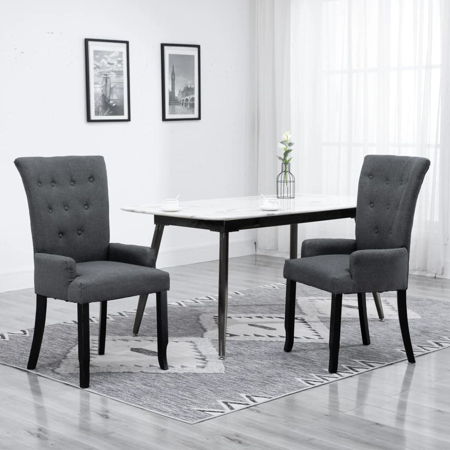 Scaun De Bucătărie Cu Cotiere, , Material Textil