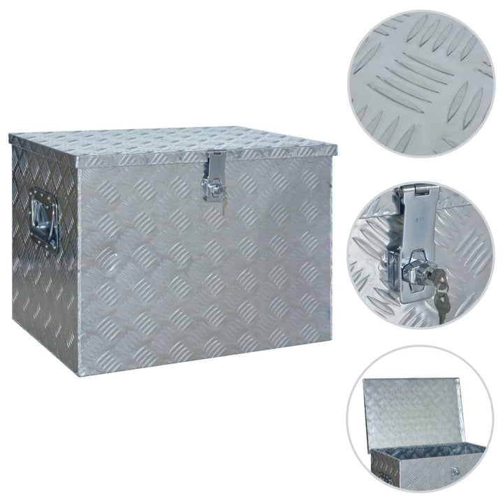 Ladă Din Aluminiu, 610 X 430 X 455 Cm, Argintiu