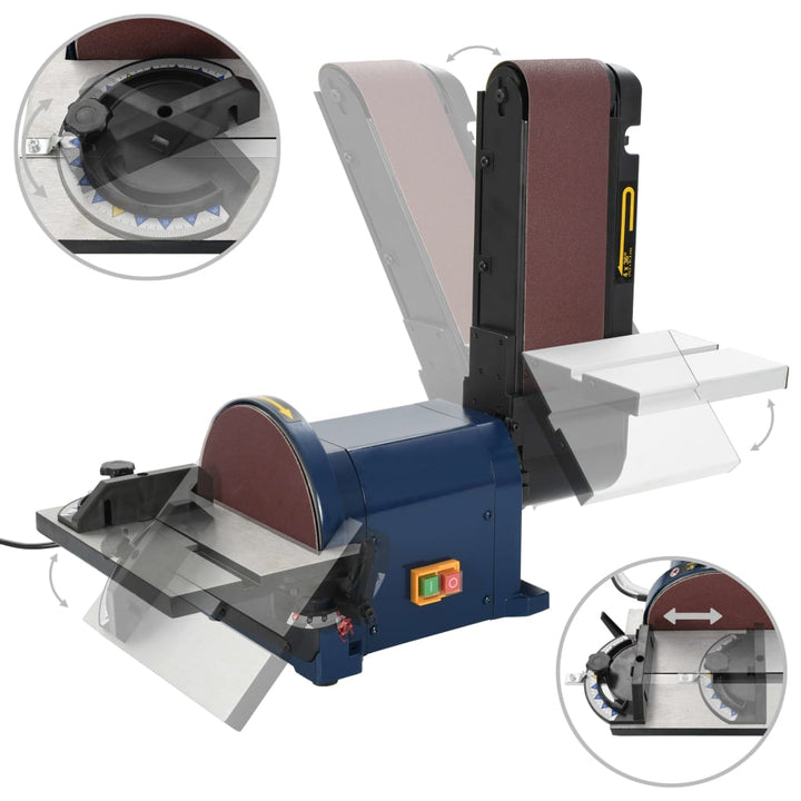 Mașină De Șlefuit Electrică Cu Disc Și Bandă 500 W 200 Mm