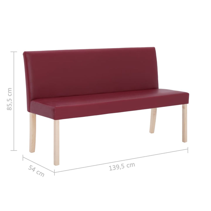 Bancă, Vin, 139,5 Cm, Piele Ecologică