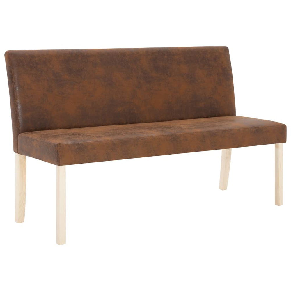 Bancă, , 139,5 Cm, Piele Întoarsă Ecologică