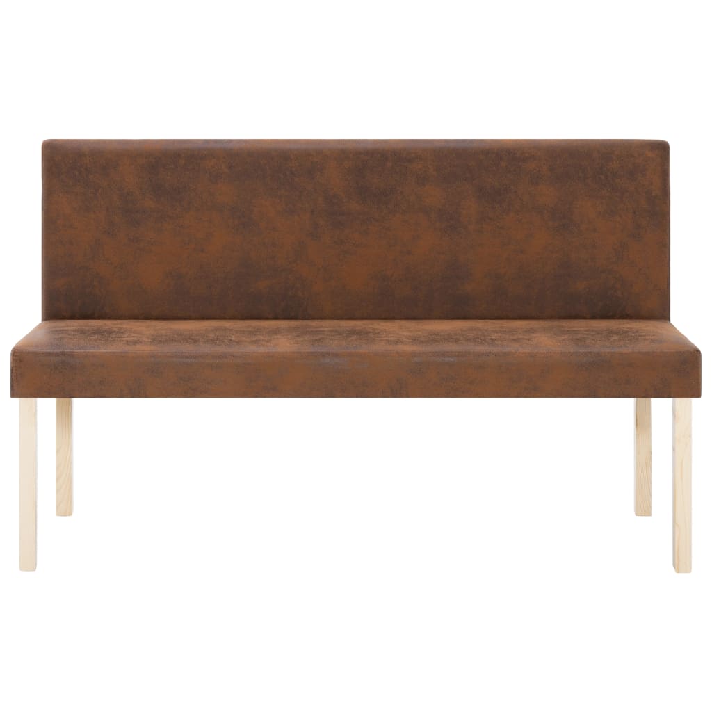 Bancă, , 139,5 Cm, Piele Întoarsă Ecologică