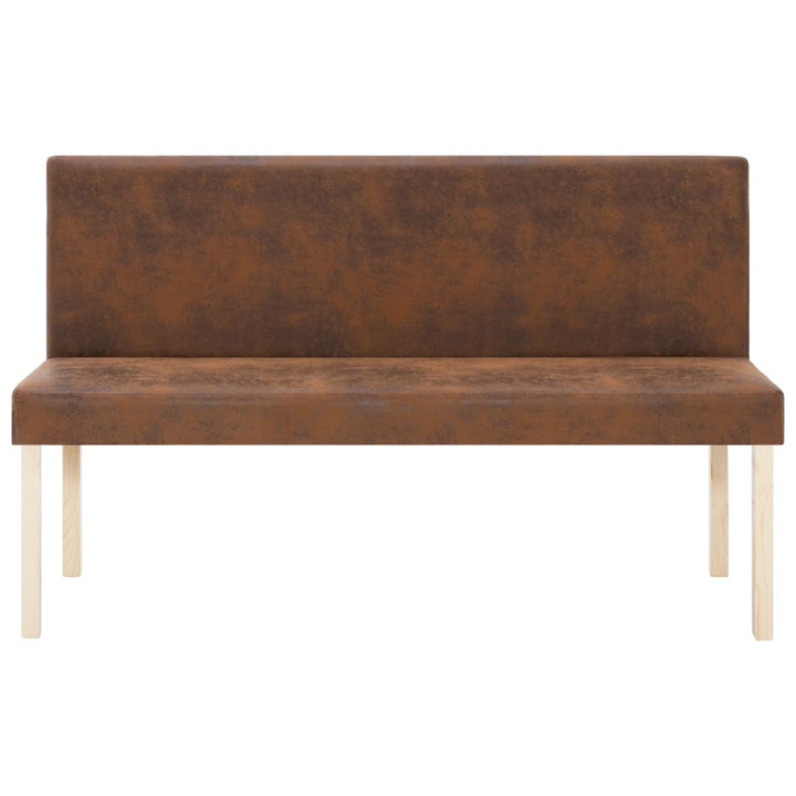Bancă, , 139,5 Cm, Piele Întoarsă Ecologică