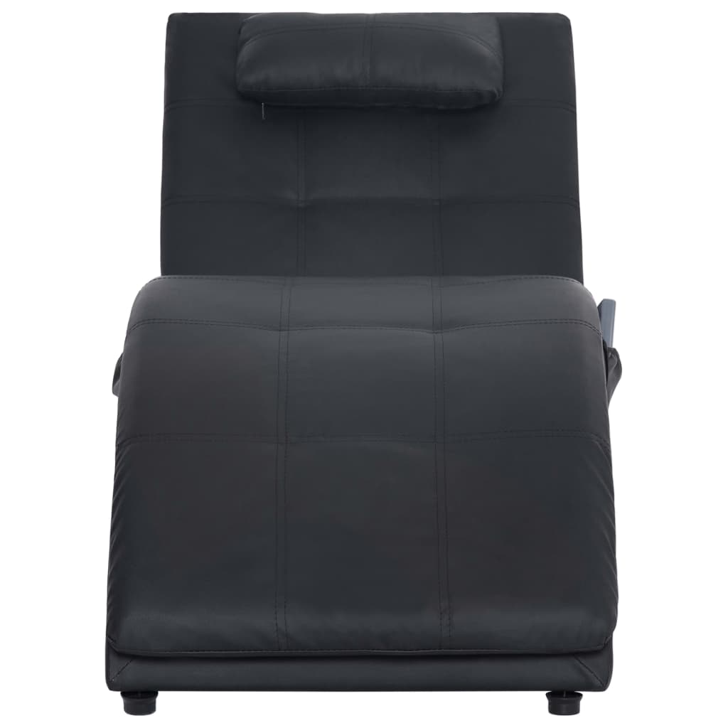 Șezlong De Masaj Cu Pernă, , Piele Artificială