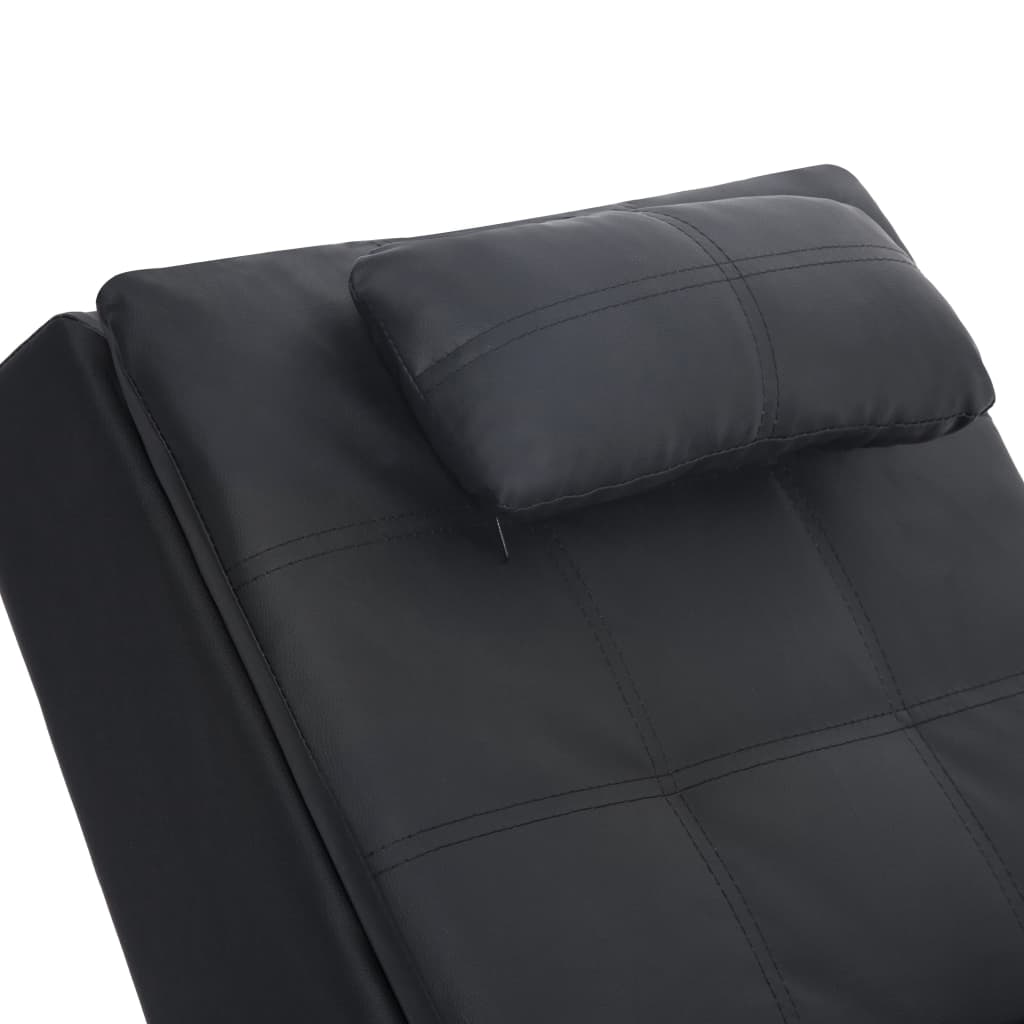 Șezlong De Masaj Cu Pernă, , Piele Artificială