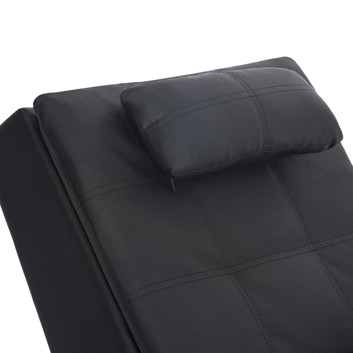 Șezlong De Masaj Cu Pernă, , Piele Artificială