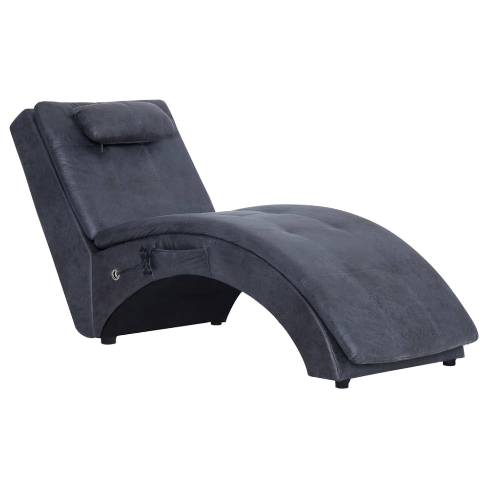 Șezlong De Masaj Cu Pernă, , Piele Întoarsă Artificială