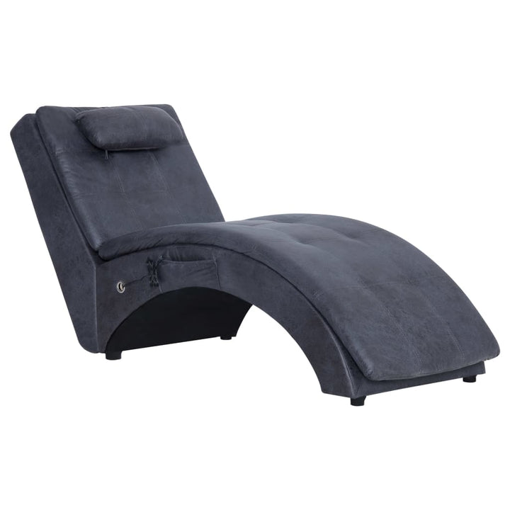 Șezlong De Masaj Cu Pernă, , Piele Întoarsă Artificială