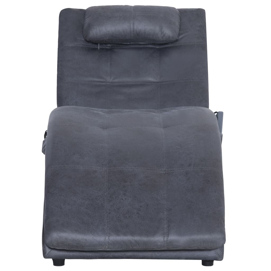 Șezlong De Masaj Cu Pernă, , Piele Întoarsă Artificială