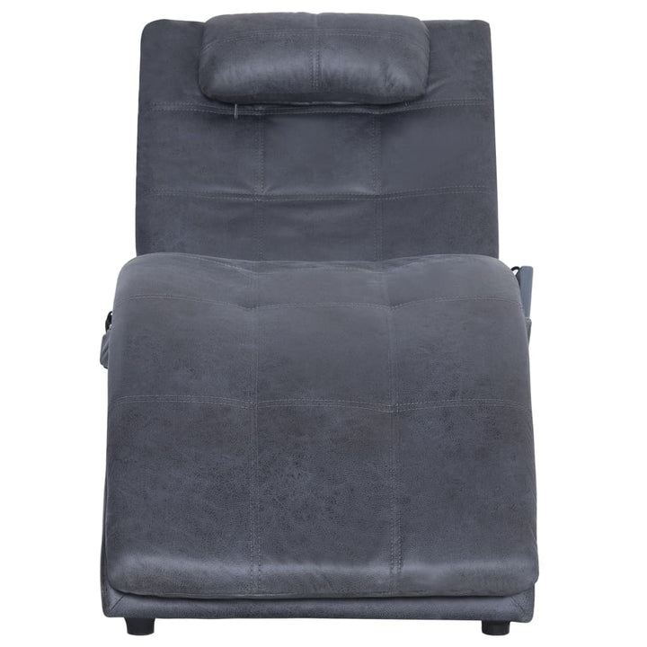 Șezlong De Masaj Cu Pernă, , Piele Întoarsă Artificială