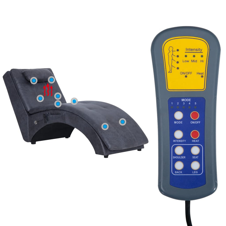 Șezlong De Masaj Cu Pernă, , Piele Întoarsă Artificială