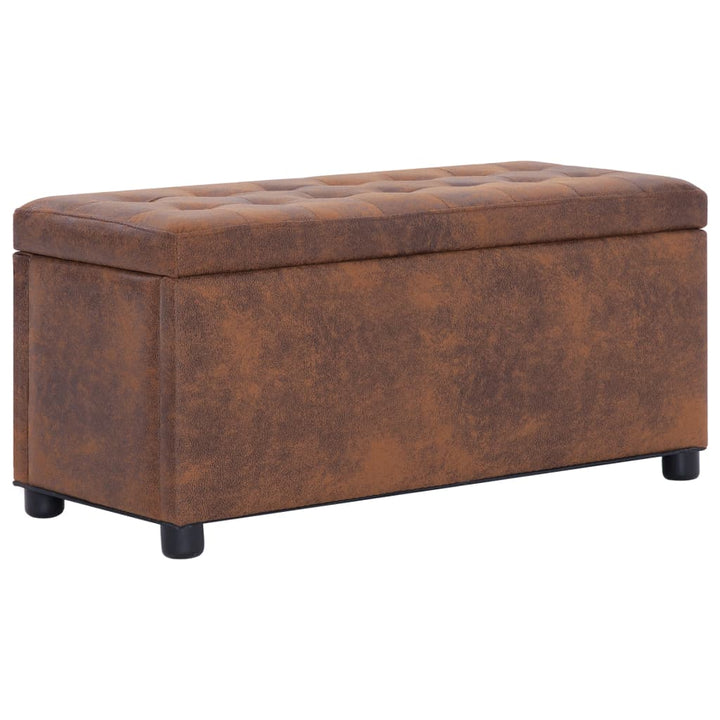 Taburet De Depozitare, , 87,5 Cm, Piele Întoarsă Ecologică
