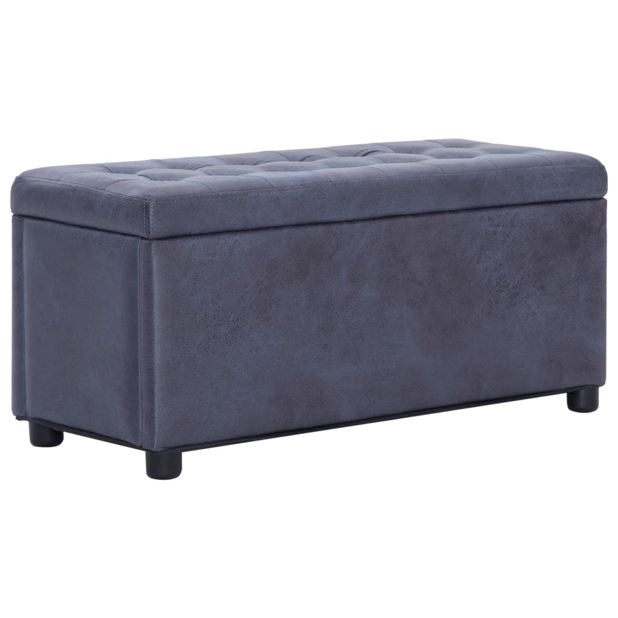 Taburet De Depozitare, , 87,5 Cm, Piele Întoarsă Ecologică