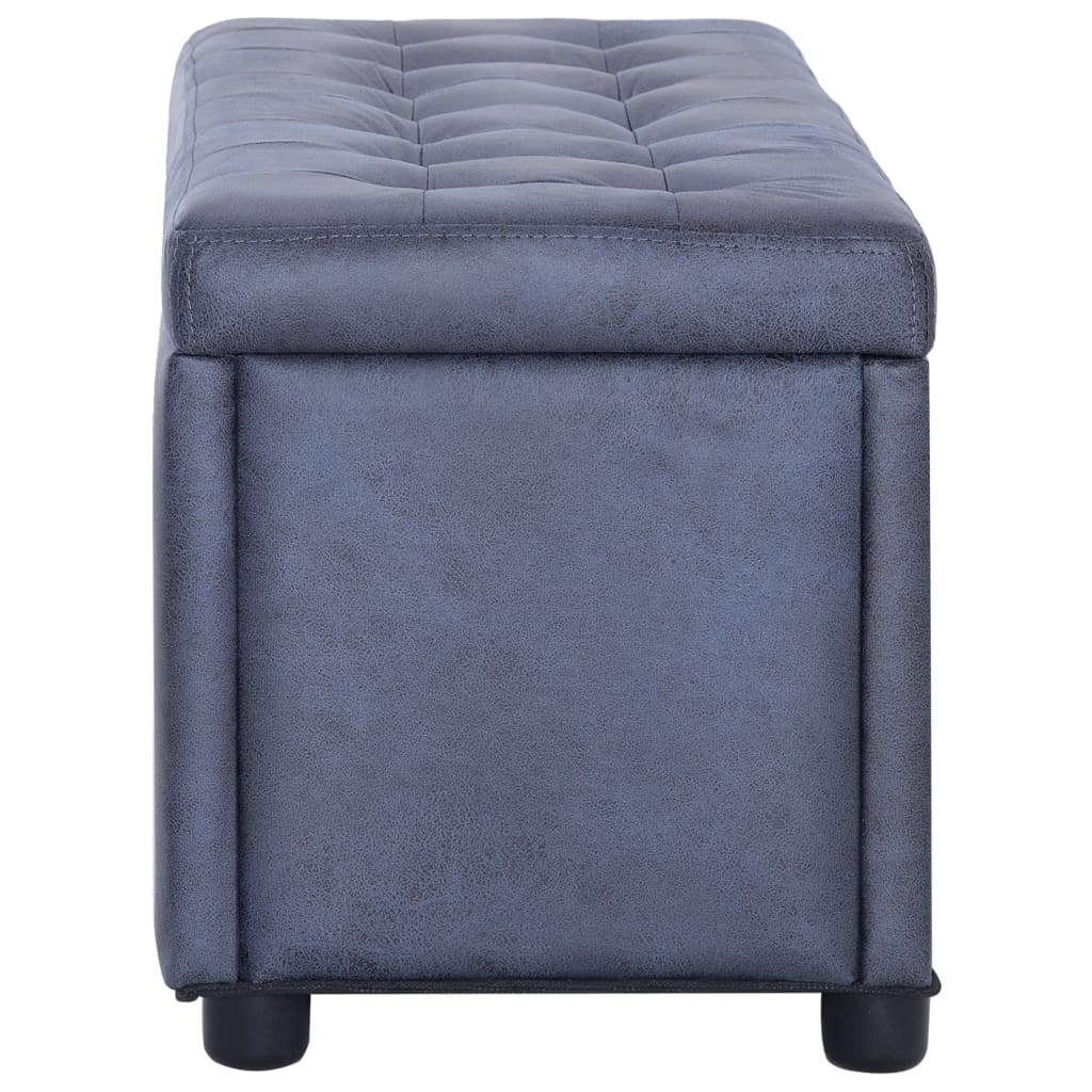 Taburet De Depozitare, , 87,5 Cm, Piele Întoarsă Ecologică