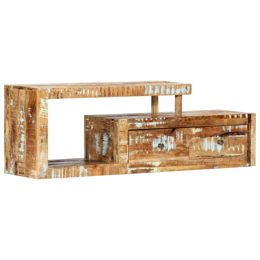 Comodă Tv, 120 X 30 X 40 Cm, Lemn Masiv Reciclat