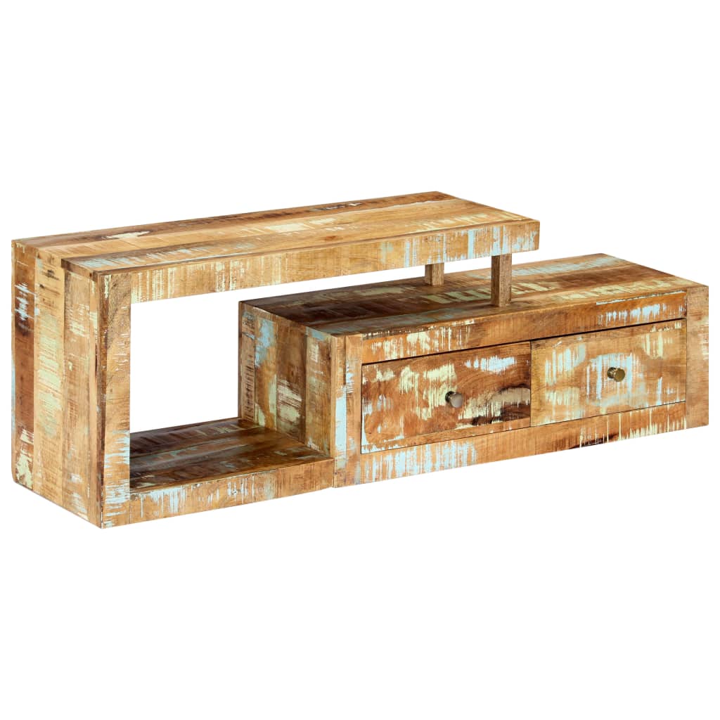 Comodă Tv, 120 X 30 X 40 Cm, Lemn Masiv Reciclat
