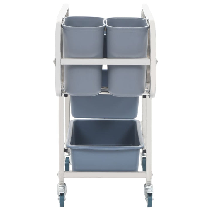 Cărucior De Bucătărie Cu Recipiente Din Plastic, 82X43,5X93 Cm