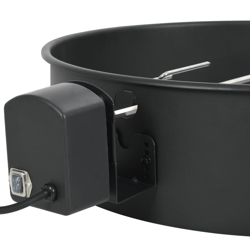 Set De Rotisor Cu Inel Pentru Grătar, Negru,