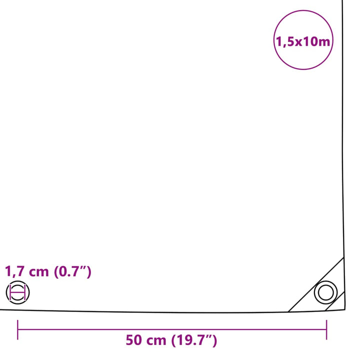 Prelată, , 1,5 X 10 M, 650 G/M²