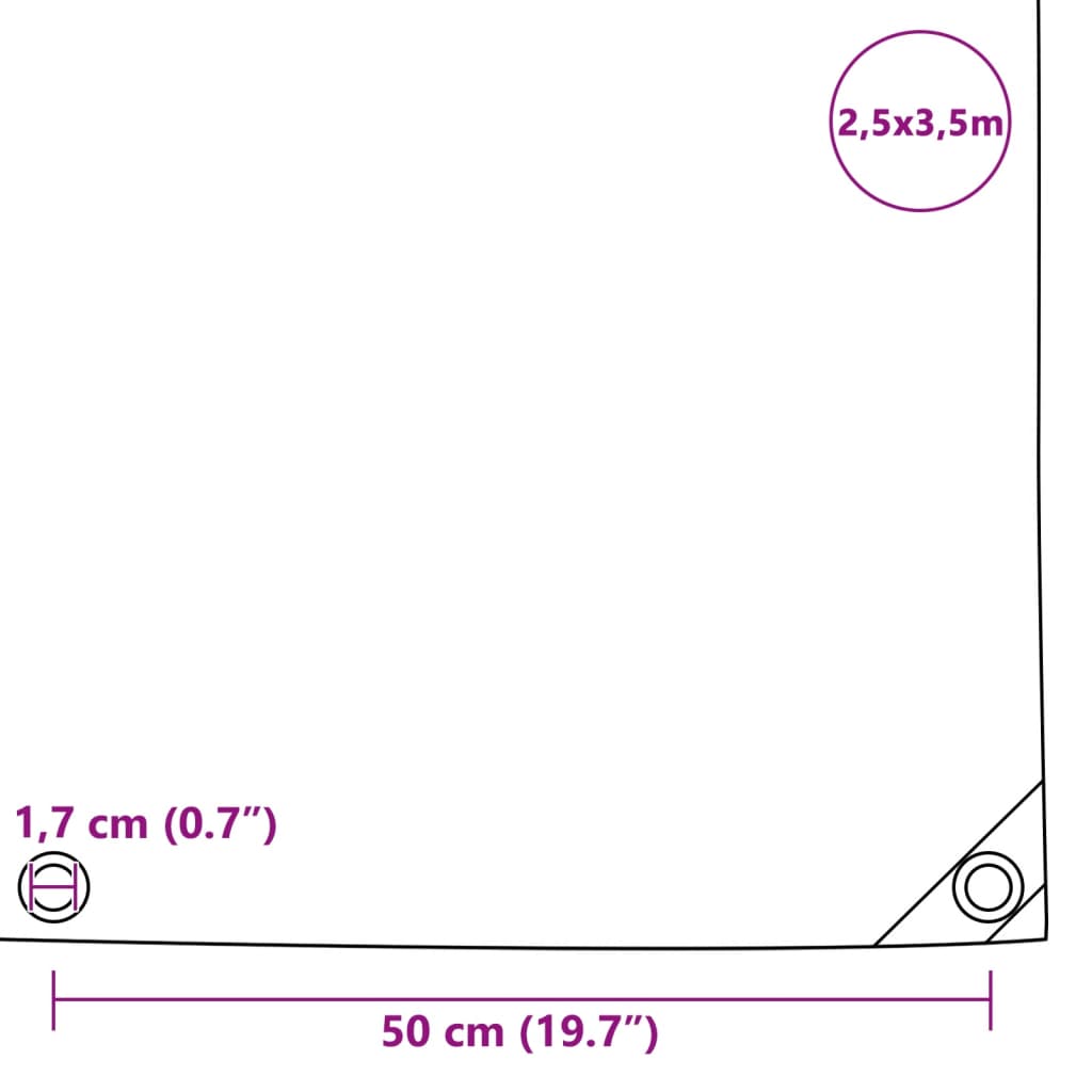 Prelată, , 2,5 X 3,5 M, 650 G/M²