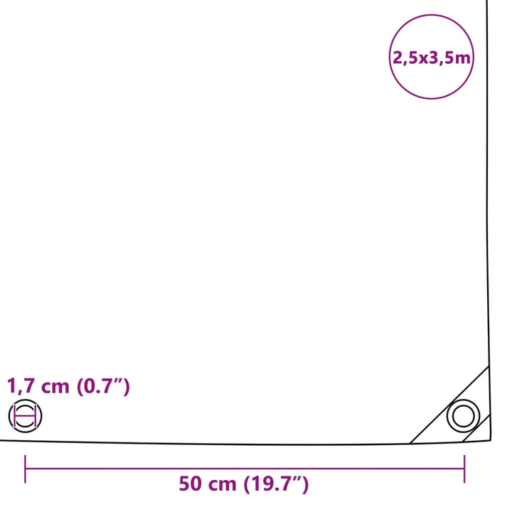 Prelată, , 2,5 X 3,5 M, 650 G/M²