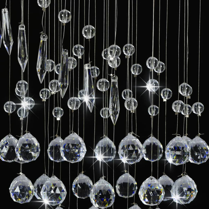 Lustră Cu Mărgele De Cristal, Argintiu, Spirală, G9