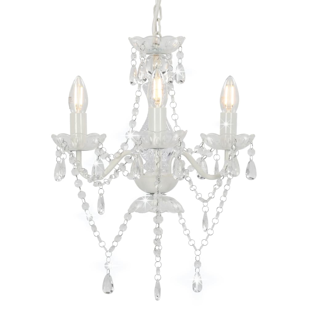 Candelabru Cu Mărgele, , Rotund, 3 Becuri E14