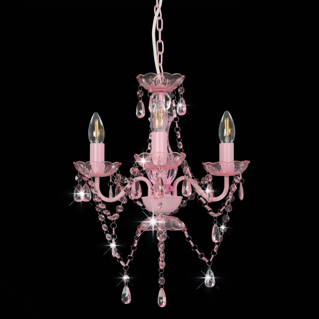 Candelabru Cu Mărgele, , Rotund, 3 Becuri E14