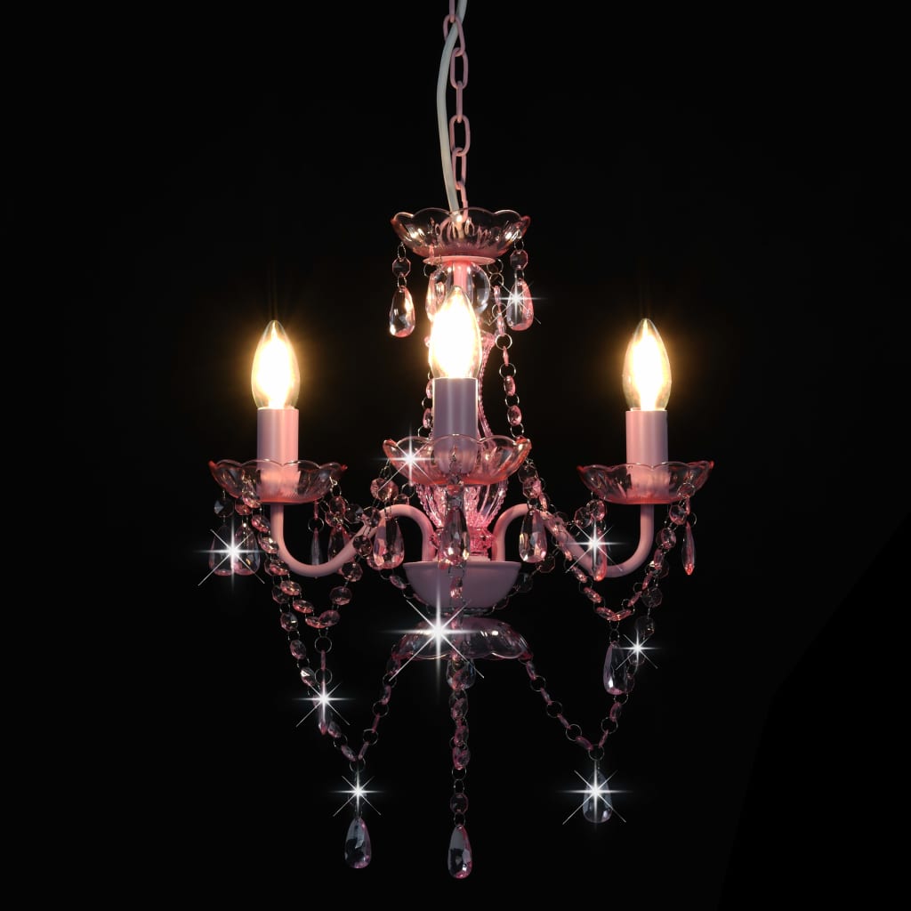 Candelabru Cu Mărgele, , Rotund, 3 Becuri E14